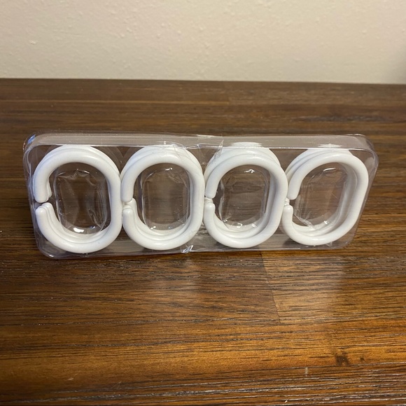 🟣 {5/$10} Shower Curtain Hooks - 12 pack - white - Picture 2 of 8
